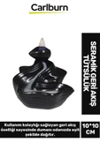 Özel Üretim Dekoratif İthal Parlak Şelale Seramik Geri Akış Tütsülük & Oda Kokusu Biblo 10*10 Cm - 1