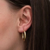 MuI MuI Gümüş Gold 3 mm Burgu Şarnel Küpe - 3
