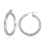 MuI MuI Gümüş 3 mm Burgu Şarnel Küpe - 1