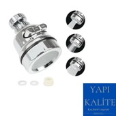 3 Fonksiyonlu 360° Oynar Musluk Başlığı Tasarruflu Başlık Krom thumbnail 1