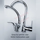 Delta Mix Mutfak Eviye Batarya Kuğu Borusu Uzun Baston 25 Cm thumbnail 2