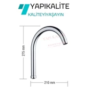 Delta Mix Mutfak Eviye Batarya Kuğu Borusu Uzun Baston 25 Cm thumbnail 3