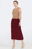 Kadın Triko Etek - Bordo - 1