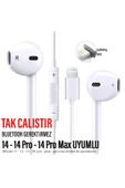 Tak Çalıştır iPhone 14 - 14 Pro - 14 Pro Max Kulaklık Kablolu Mikrofonlu iPhone 14 Lightning Girişi - 1