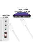 Kısa 30cm TYPE C Şarj Kablosu 60W HIZLI Type-C Girişli Samsung Telefon Uyumlu Type C to Type C - 3