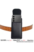 Galaxy S24 FE Kemer Kılıfı Kapaklı Bele Takılan Kemer Kılıf - 1