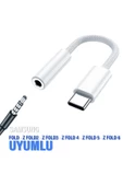 Samsung Fold ZFold2 ZFold3 ZFold4 ZFold5 ZFold 6 3.5mm Type-C Jack Çevirici Kulaklık Dönüştürücü - 1