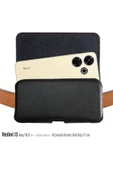 Redmi 13 Kemer Kılıfı  Kapaklı Yan Bel Kemer Telefon Kılıfı - 1
