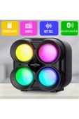 Kablosuz Bluetooth Hoparlör FM Radyo Rgb Işıklı Android Apple Uyumlu Taşınabilir Hoparlör Speaker - 2