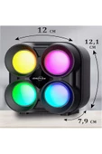 Kablosuz Bluetooth Hoparlör FM Radyo Rgb Işıklı Android Apple Uyumlu Taşınabilir Hoparlör Speaker - 3