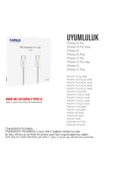 iPhone 15- 15 Plus iPhone 15 Pro-15 Pro Max Type-C Şarj Kablosu Thunderbolt 4 (USB-C) Hızlı 60W - 3