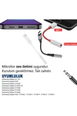 Samsung Fold ZFold2 ZFold3 ZFold4 ZFold5 ZFold 6 3.5mm Type-C Jack Çevirici Kulaklık Dönüştürücü - 4