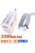 Redmi 13C Şarj Aleti 33W HIZLI Şarj Cihazı ve Kablosu Redmi 13 Uyumlu Şarj - 1