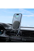 Magsafe 15W Hızlı Şarj Kablosuz Araç Havalandırma Telefon Tutucu thumbnail 1