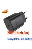 Samsung M34 5G - Galaxy M35 Uyumlu Şarj Aleti 25W HIZLI Şarc Cihazı - 1