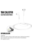 Tak Çalıştır iPhone 12 - 12 Pro - 12 Pro Max Kulaklık Kablolu Mikrofonlu iPhone 12 Lightning Girişi - 2