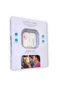 Samsung Z Flip -  Z Flip3 - Z Flip4 - Z Flip5 - Z Flip6 Uyumlu Type-C Mikrofonlu Kulaklık Beyaz - 5