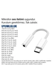 iPad 12.9inç 3. 4. 5. 6. nesil Uyumlu Kulaklık Dönüştürücüsü Type-C Çevirici Aparat - 2