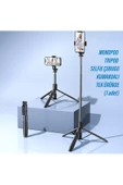 Monopod Tripod Selfie Çubuğu Bluetooh Uzaktan Kumandalı 158cm - 1