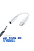 Samsung A73 5G A80 A60 Type C Jack Aparat Kulaklık Dönüştürücü 3.5mm Çevirici Type-C - 1