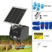 Pars P2518/2500D Güneş Enerjili Ve Akülü Elektrikli Hazır Çit Sistemi Demir İzolatörlü thumbnail 1