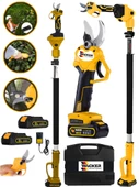 Wacker Pro Alman W-4580-S Teleskop Uzatmalı + Çift Akü 10 Pilli Bağ Budama Makası 32 MM Çelik Bıçak - 1