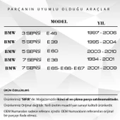 BMW E46,E39,E60,E38 için Arka Perde Tamir Plastik Parçası Klips - 2