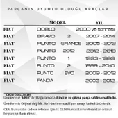 Fiat Doblo, Punto için Kaput Tel Tutucu Klipsi - 2