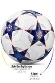 3lü Set Futbol Topu Tekmelik Şampiyonlar Ligi Pompalı Sert Zemin Halı Saha Futbol Topu Mavi No:5 - 3