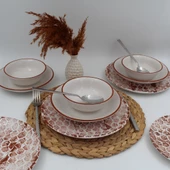 Snake 8 Parça Yemek Takımı Karamel - 3