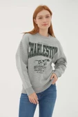 FASHION FRIENDS KADIN BASKILI SWEAT 23K0159K1 - 3
