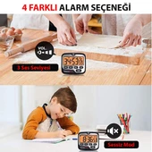 ThermoPro TM01 Mutfak,Spor, Ders Alarmlı Kronometre, Geri Sayım Sayacı ve Dijital Saat - 2 Adet - 3