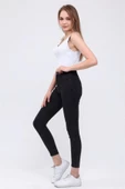 Kadın Dar Paça Yüksek Bel Jean Füme thumbnail 4
