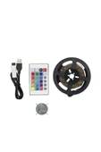 Uzaktan Kumandalı RGB LED Şerit Işık 16 Renk Seçeneği 2 Metre Uzunluk Enerji Verimliliği - 6