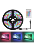 Uzaktan Kumandalı RGB LED Şerit Işık 16 Renk Seçeneği 2 Metre Uzunluk Enerji Verimliliği - 1