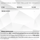 Mercedes  için Arka Güneşlik Motoru Dişlisi (Type 1) - 7