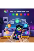 5M RGB LED Şerit Işık – Müzik ve Ses Senkronizasyonu,Bluetooth, Telefon Kontrolü, Zamanlayıcı - 5