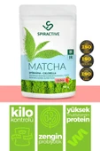 Spiractive Matcha Çayı 100 gr Spriluna Japanese Premium Çilek Aromalı Detox Burner Yeşil Çay Matcha - 1