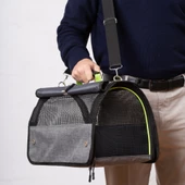 Yıkanabilir Plastik Fileli Kedi Köpek Taşıma Çantası Flybag Model thumbnail 3