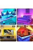 Uzaktan Kumandalı RGB LED Şerit Işık 16 Renk Seçeneği 5 Metre Uzunluk Enerji Verimliliği - 6