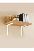 SPRENDA  Raf Altı Ayak Raf Tutucu L Demir 23 X 28 Cm Beyaz Montaj Aparatı (2 Adet) - 1
