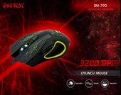Everest SM-790 SWANKY Siyah 3200 DPİ Gaming Oyuncu Mouse - 2