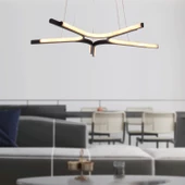 Apliqa Simon Mat Siyah Boyalı 50 Watt Led 300K Salon Oturma Odası Genç Odası Ledli Avize thumbnail 1