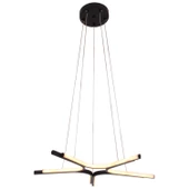 Apliqa Simon Mat Siyah Boyalı 50 Watt Led 300K Salon Oturma Odası Genç Odası Ledli Avize thumbnail 2