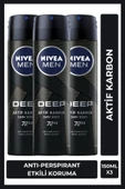 Nivea Men Deep Dimension Erkek Sprey Deodorant 3 x 150 ML - 1