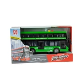 Oyuncak Otobüs İki Katlı Işıklı Sesli Sürtmeli Yeşil 30 Cm - 4