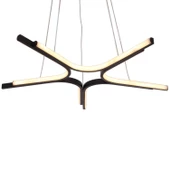 Apliqa Simon Mat Siyah Boyalı 50 Watt Led 300K Salon Oturma Odası Genç Odası Ledli Avize thumbnail 4