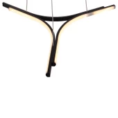 Apliqa Simon Mat Siyah Boyalı 30 Watt Led 300K Salon Oturma Odası Genç Odası Ledli Avize thumbnail 4