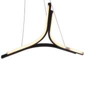 Apliqa Simon Mat Siyah Boyalı 30 Watt Led 300K Salon Oturma Odası Genç Odası Ledli Avize thumbnail 3