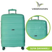 Vegmann Polipropilen (PP) Atlas Su Yeşili Orta Boy Valiz - 9